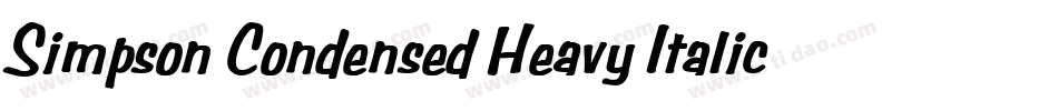 Simpson Condensed Heavy Italic字体转换